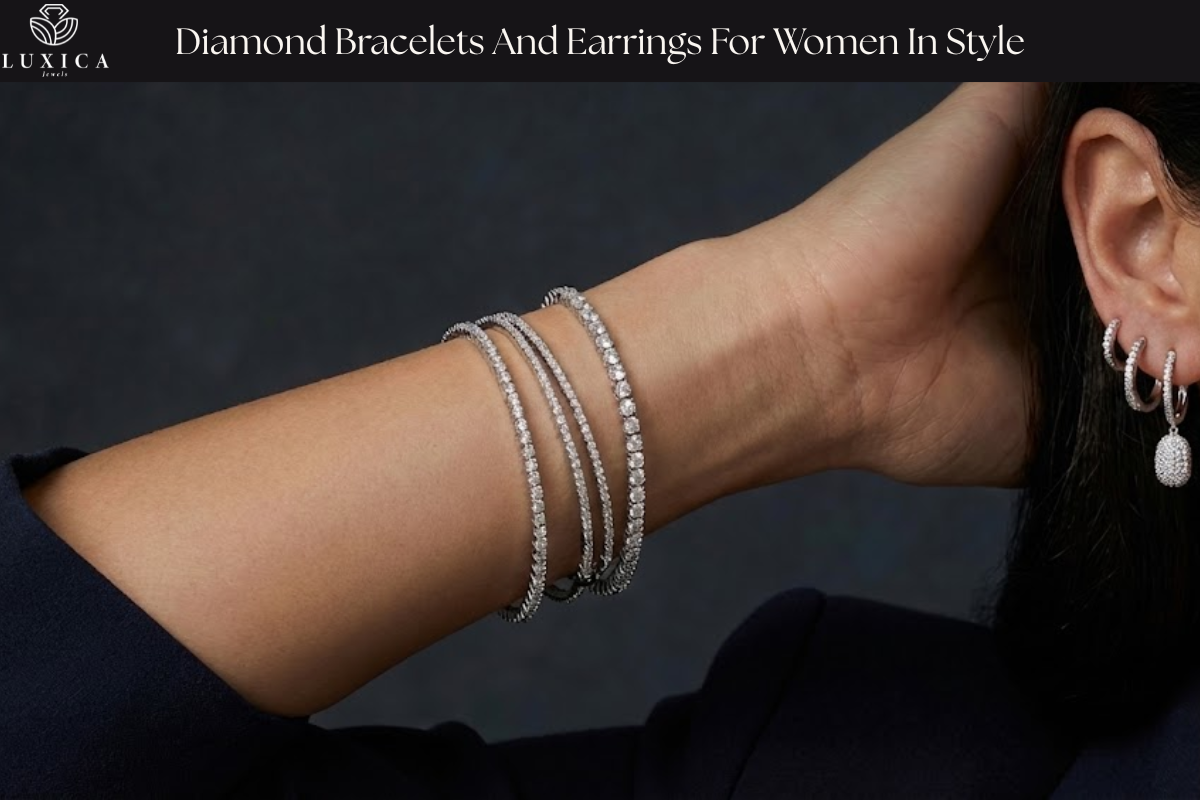 Diamond Bracelets And Earrings For Women In Style